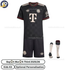 Bay^_^rn Third Kids Football Kit 2025_26 (With socks)